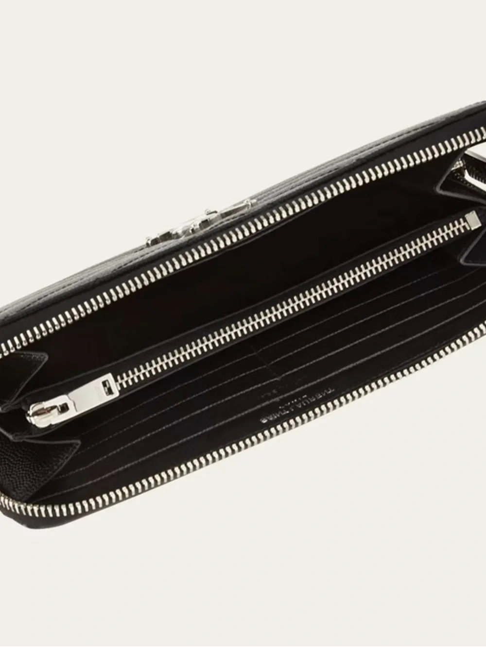 YSL Monogram Large Zip Wallet in Grained Leather- Dust bag included